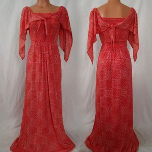 Sixties, Vintage, XS/S RAG DOLLS, Maxi Dress - Boho, Peasant, Shawl Capelet